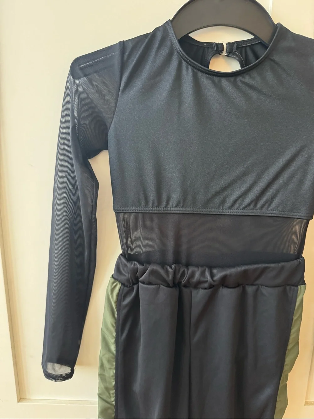 Weissman Olive & Black Hip-Hop Dance Costume with Gold Trim